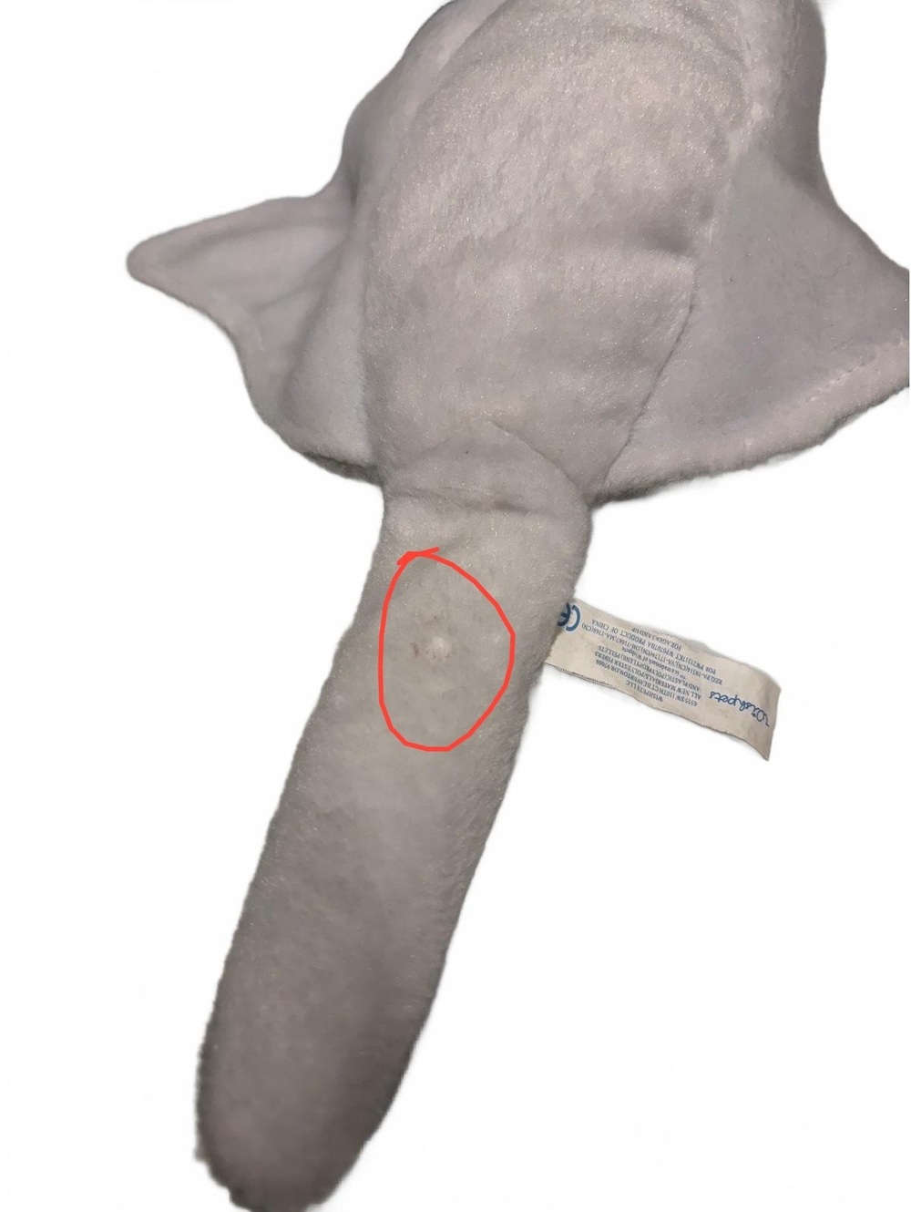 Wishpets Grey Stingray Plush Stuffed Animal Droopy Ray 2013 Blue Sparkle Eyes - Picture 8 of 8